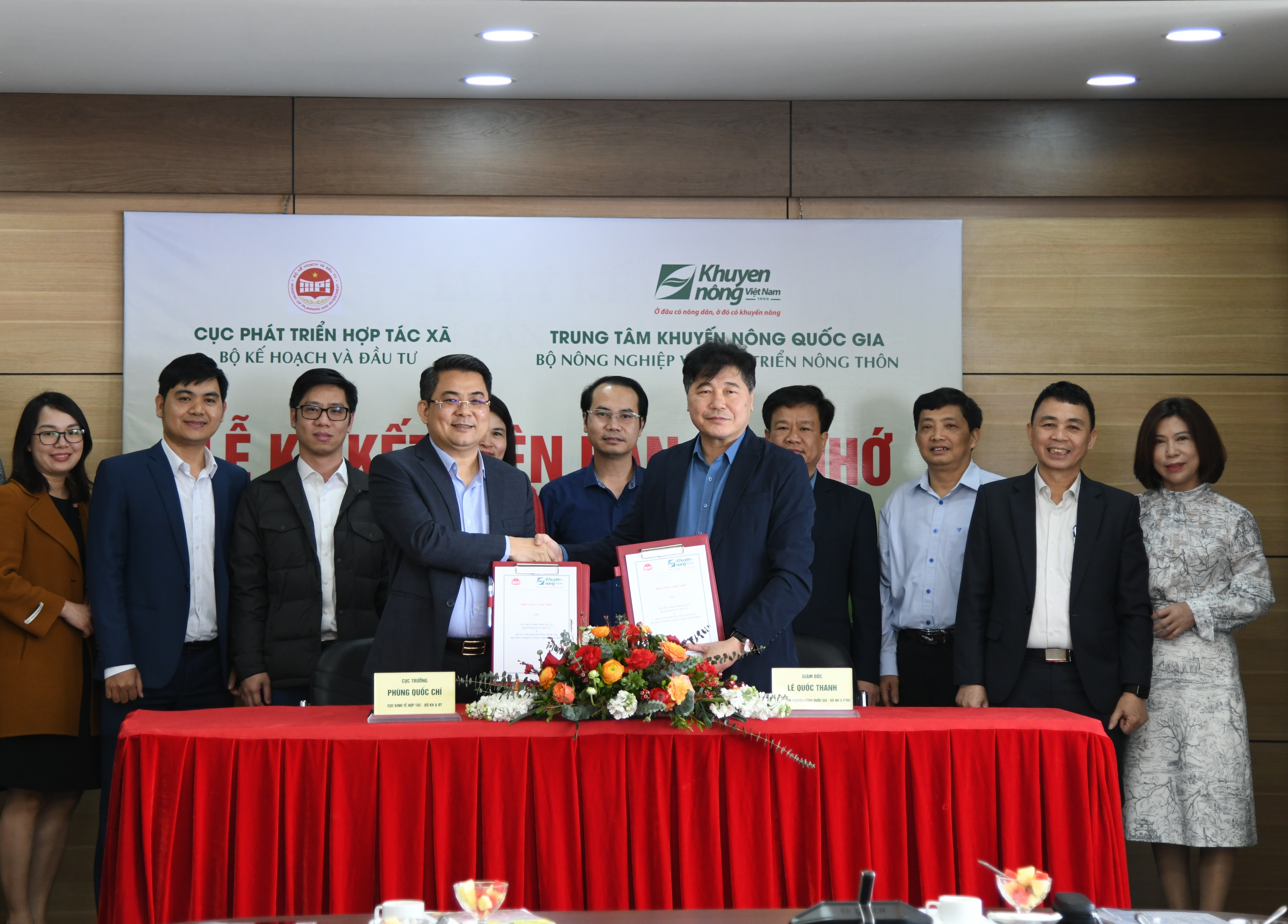 Ký biên bản ghi nhớ giữa Cục Phát triển Hợp tác xã - Bộ Kế hoạch và Đầu tư và Trung tâm Khuyến nông Quốc gia – Bộ Nông nghiệp và PTNT