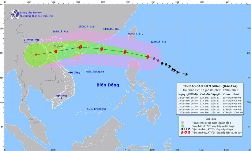 Cảnh báo siêu bão RAGASA có khả năng mạnh thêm