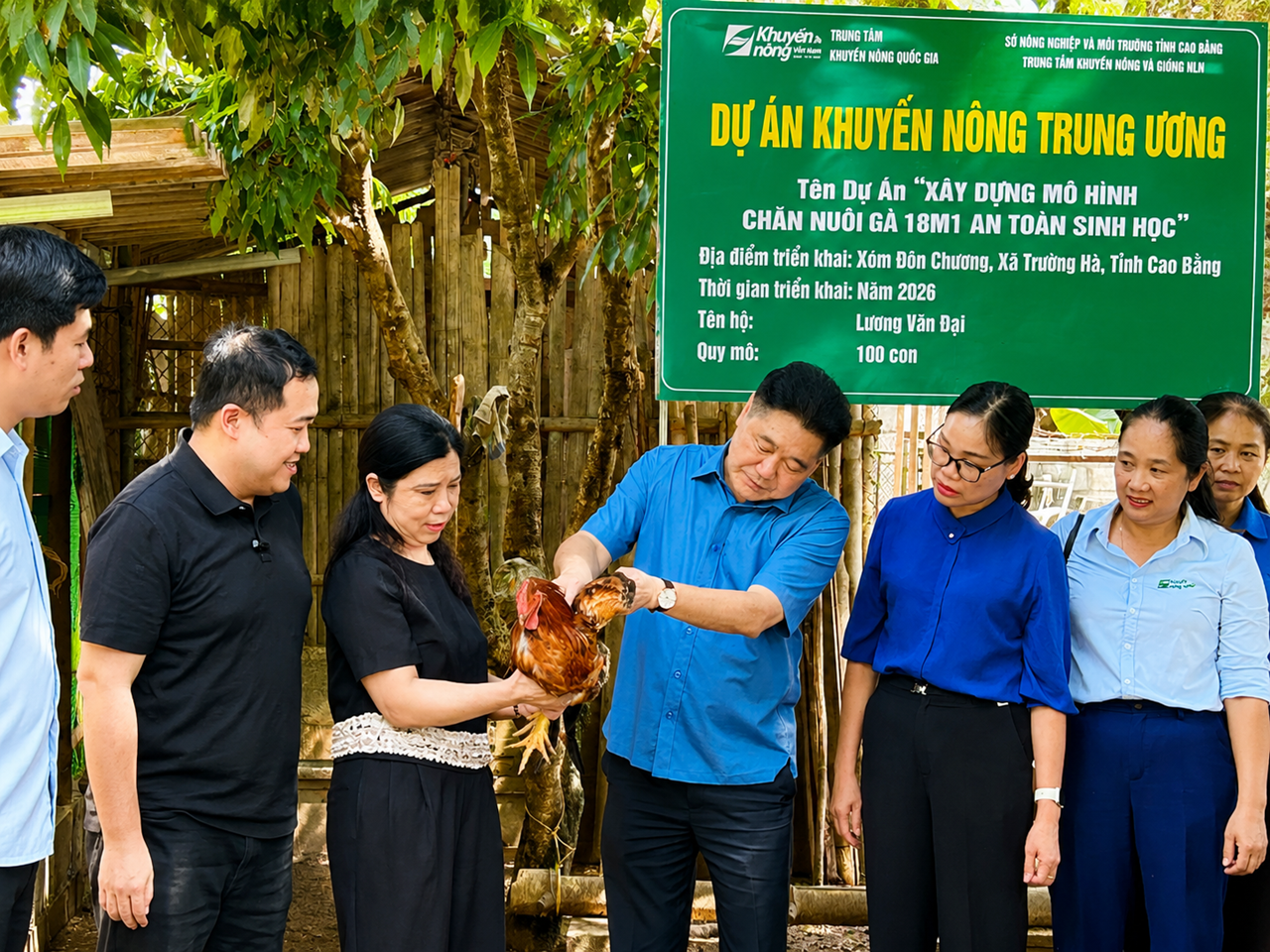 Tổng kết mô hình nuôi gà 18M1 an toàn sinh học trên vùng đất cách mạng