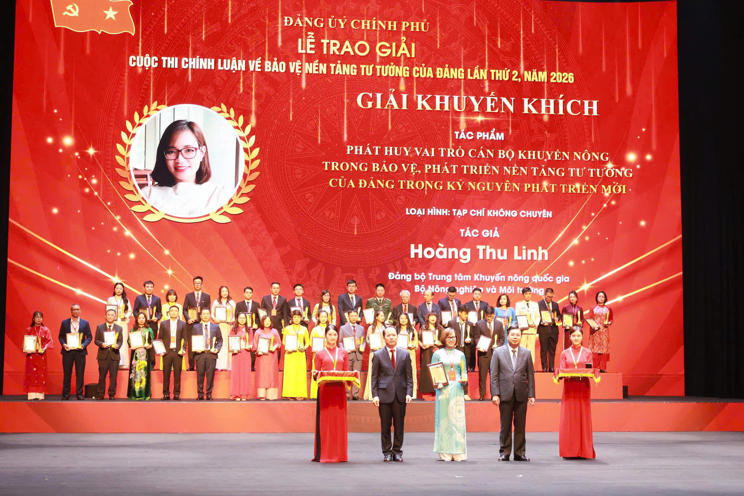 Đảng bộ Trung tâm Khuyến nông Quốc gia vinh dự có tác phẩm đạt giải trong Cuộc thi chính luận về bảo vệ nền tảng tư tưởng của Đảng trong đảng bộ chính phủ năm 2026