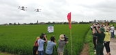 Hội nghị trình diễn sử dụng máy bay không người lái HLD18 phun thuốc bảo vệ thực vật trên cây lúa tại Nam Định